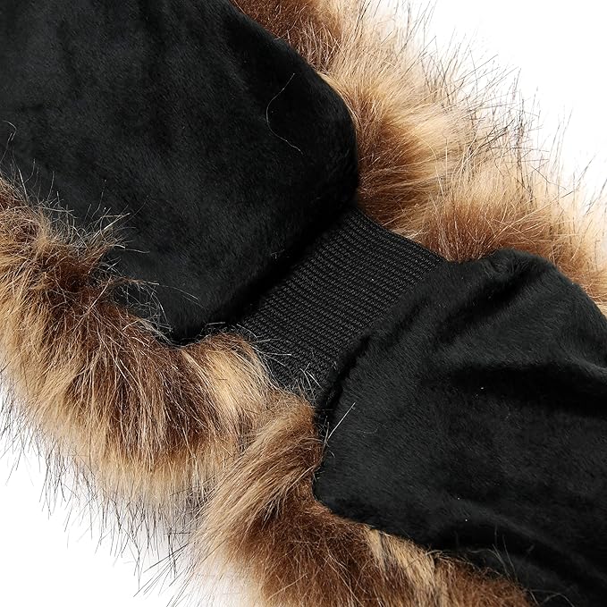 Varm vinterhårbånd i imiteret pels til damer