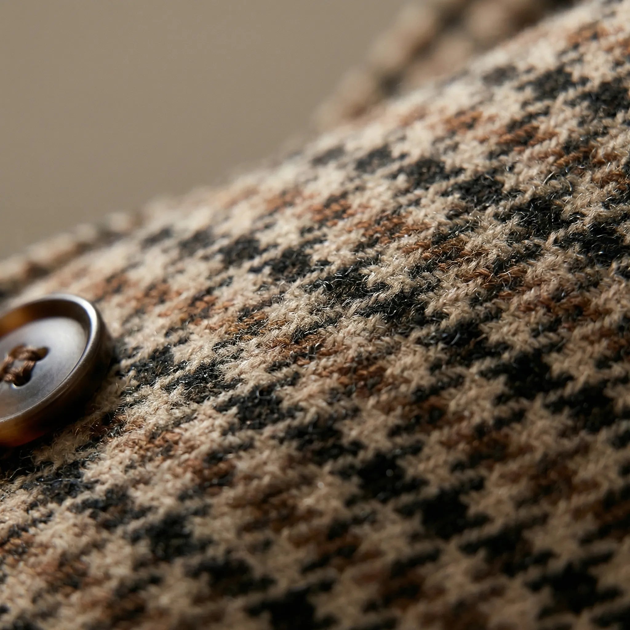 Blazer til damer | Ternet blazer med lange ærmer og afslappet fit
