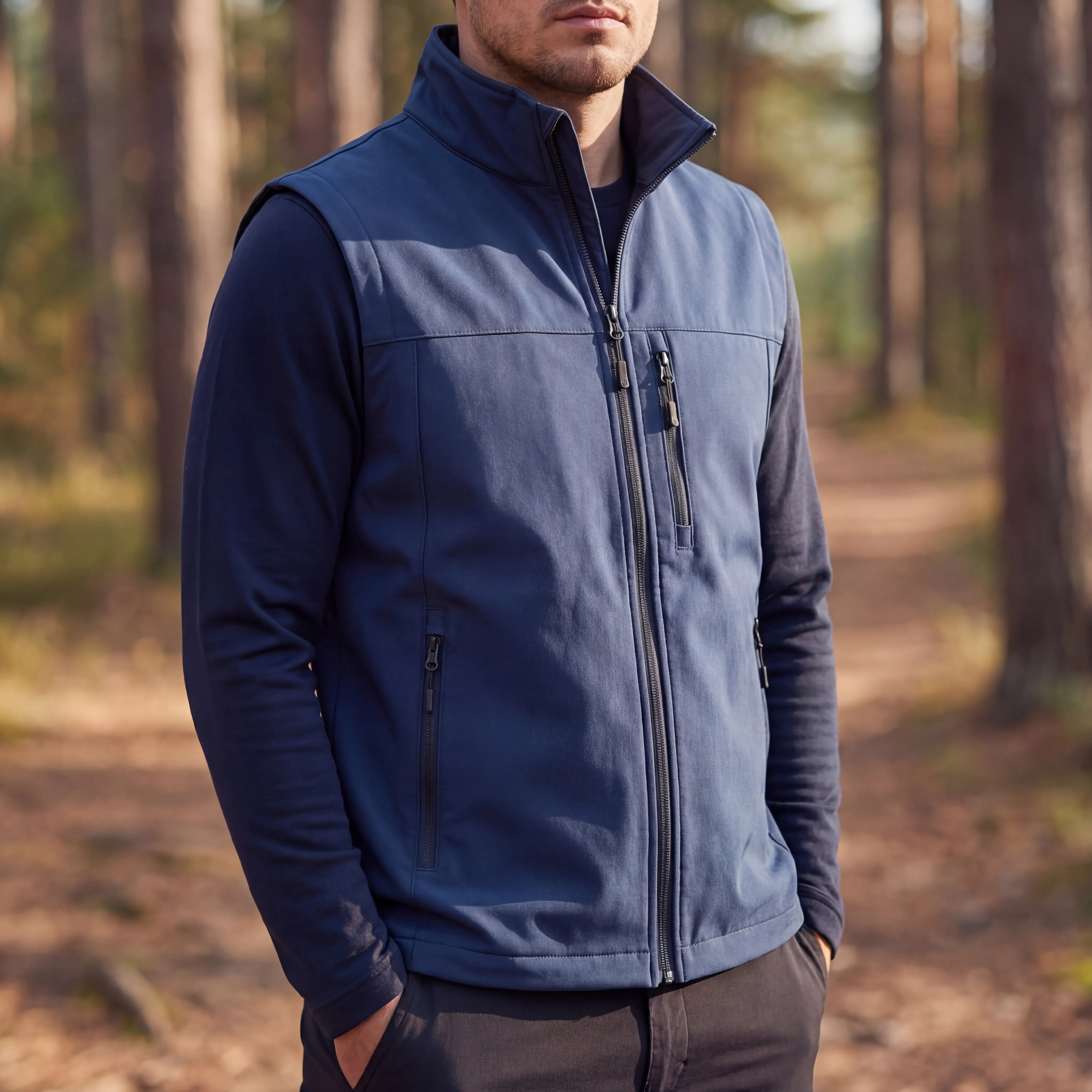 Gilet sans manches pour homme | Gilet d'extérieur léger et respirant
