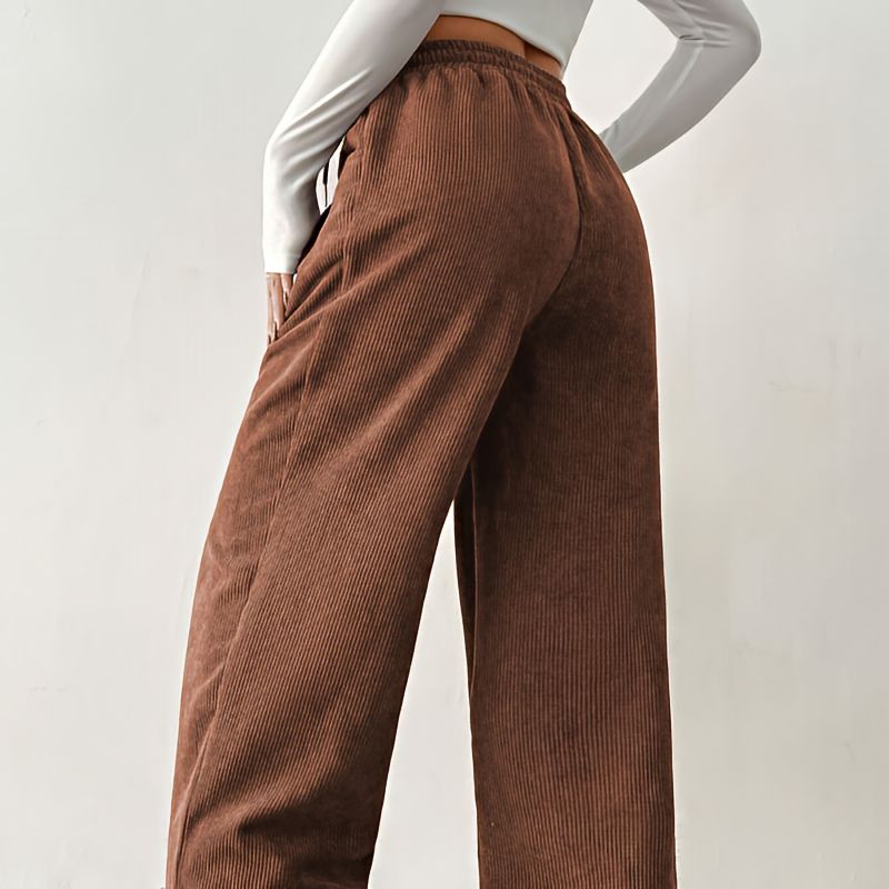 Pantalons pour femmes | Pantalons décontractés à coupe ample avec cordon