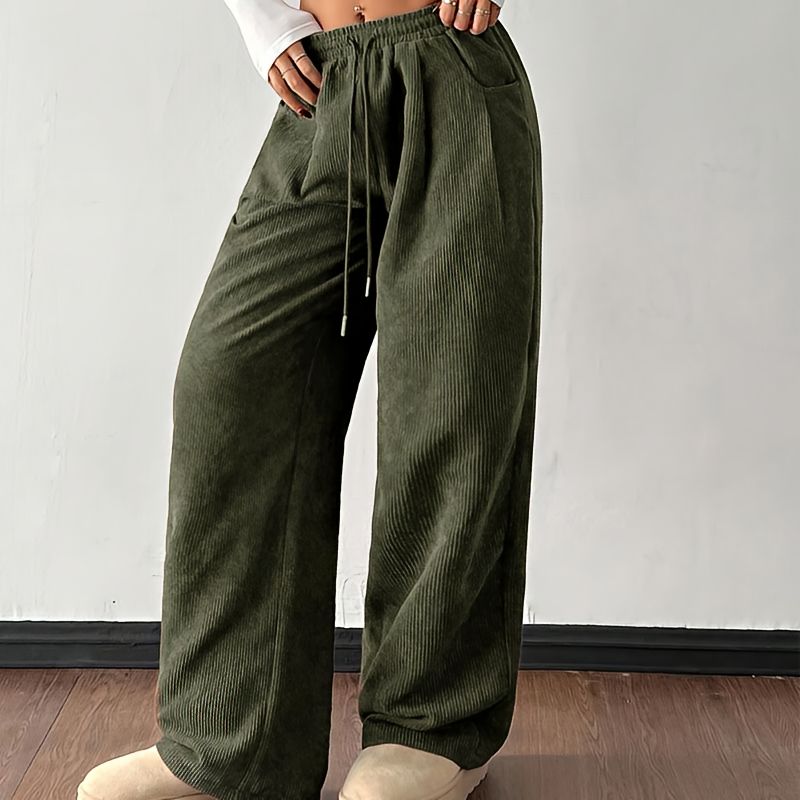 Pantalons pour femmes | Pantalons décontractés à coupe ample avec cordon