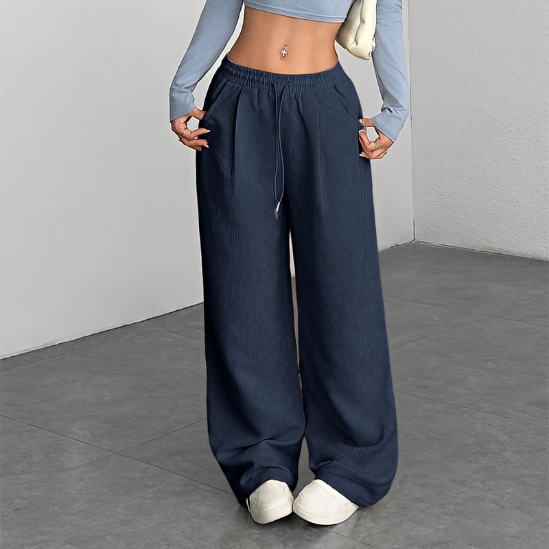 Pantalons pour femmes | Pantalons décontractés à coupe ample avec cordon