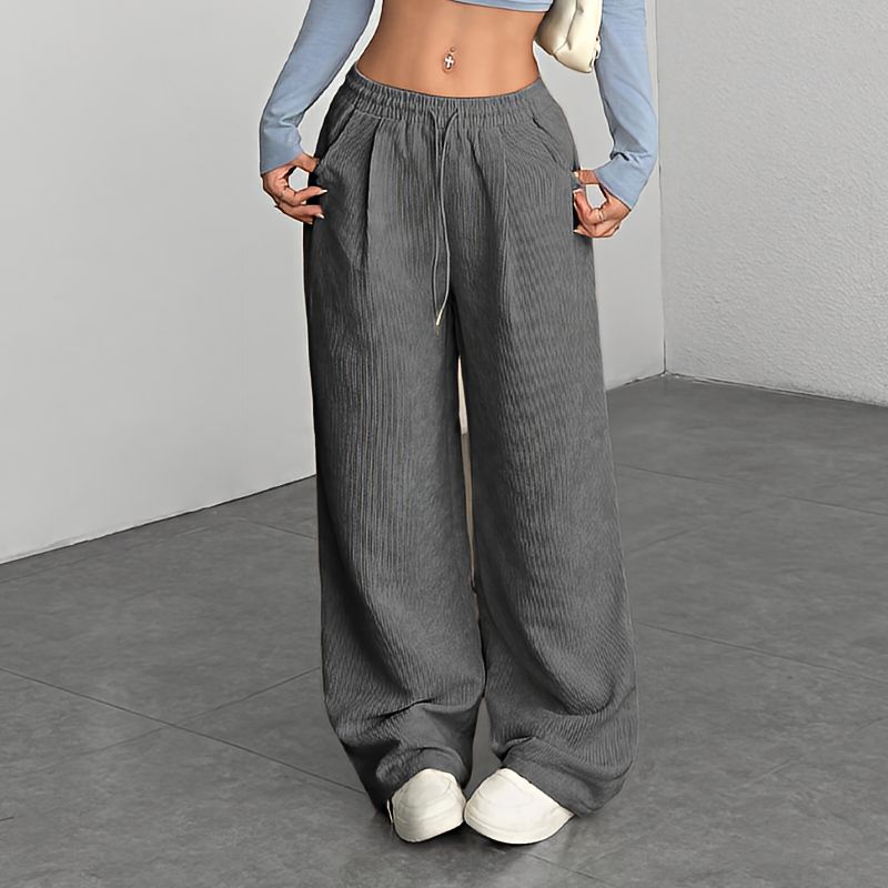 Pantalons pour femmes | Pantalons décontractés à coupe ample avec cordon