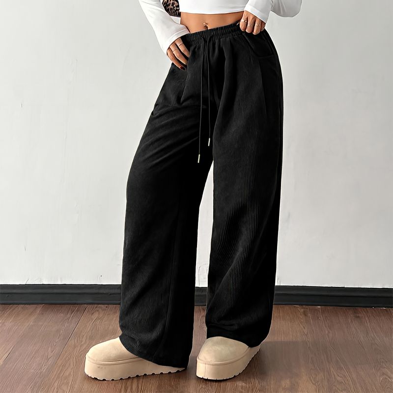 Pantalons pour femmes | Pantalons décontractés à coupe ample avec cordon