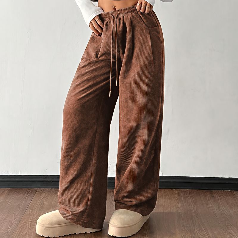 Pantalons pour femmes | Pantalons décontractés à coupe ample avec cordon