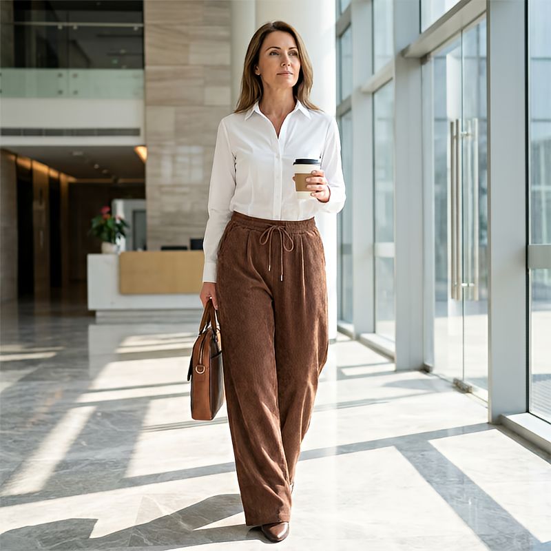 Pantalons pour femmes | Pantalons décontractés à coupe ample avec cordon