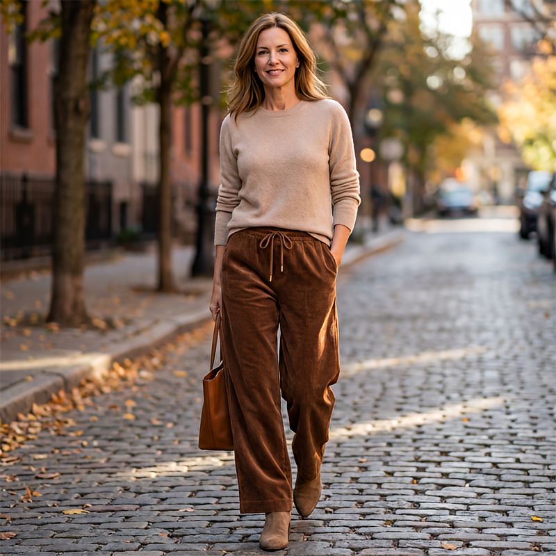 Pantalons pour femmes | Pantalons décontractés à coupe ample avec cordon