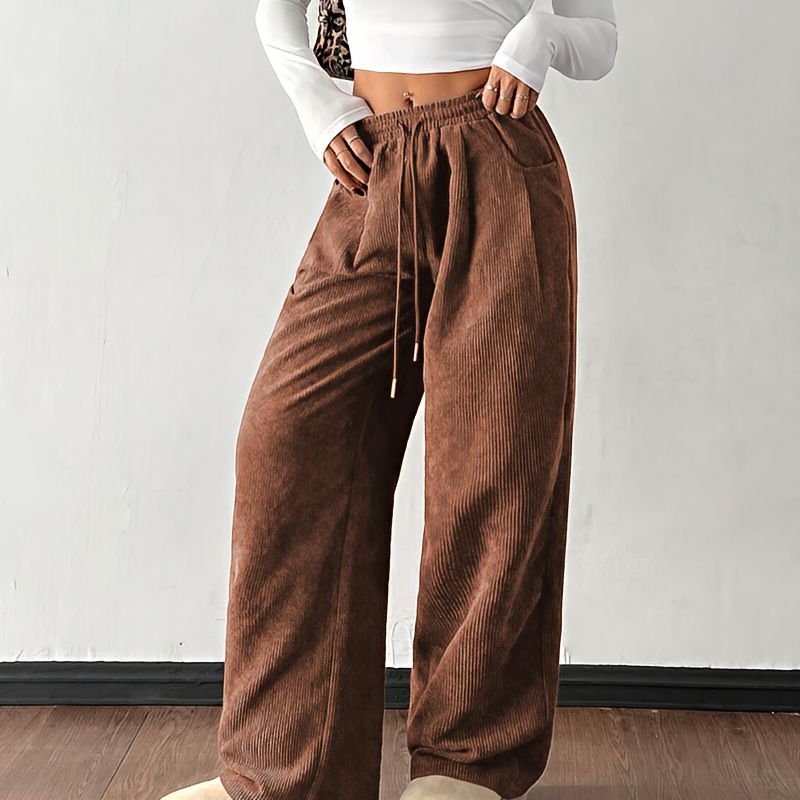 Pantalons pour femmes | Pantalons décontractés à coupe ample avec cordon
