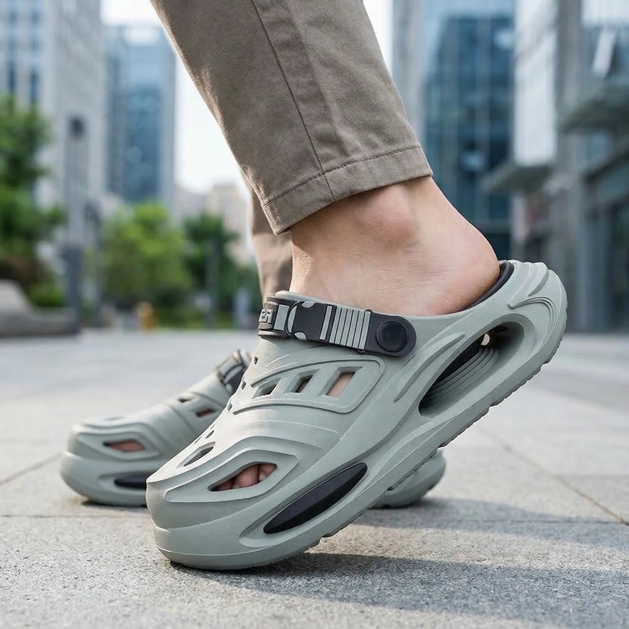 Sabots pour homme | Sabots confortables à enfiler avec bride réglable