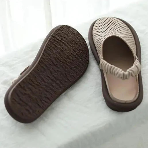 Chaussures sans lacets pour femme | Sabots confortables à perforations et bride