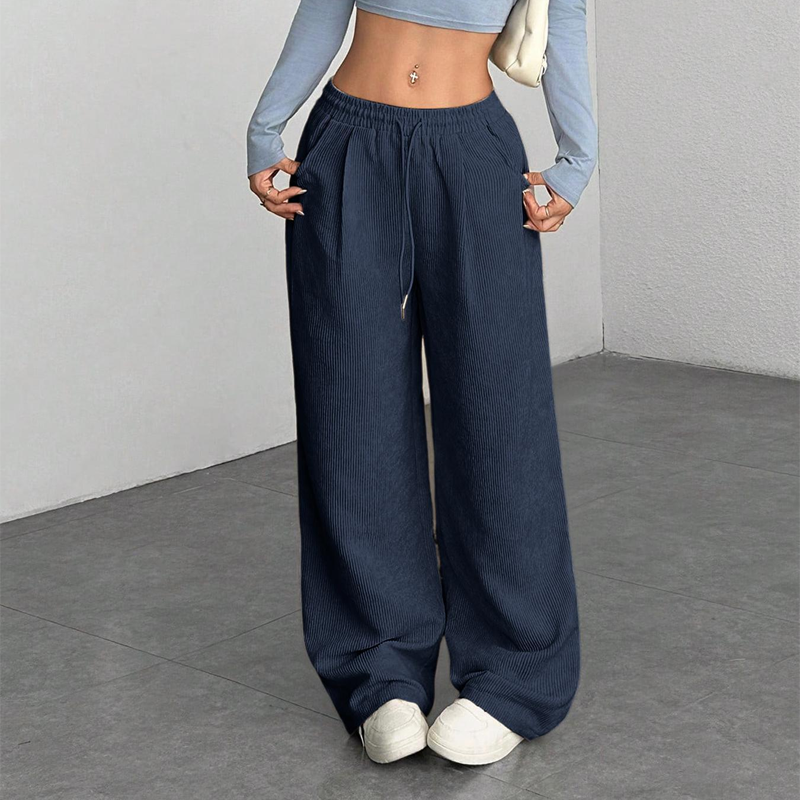 Pantalons pour femmes | Pantalons décontractés à coupe ample avec cordon