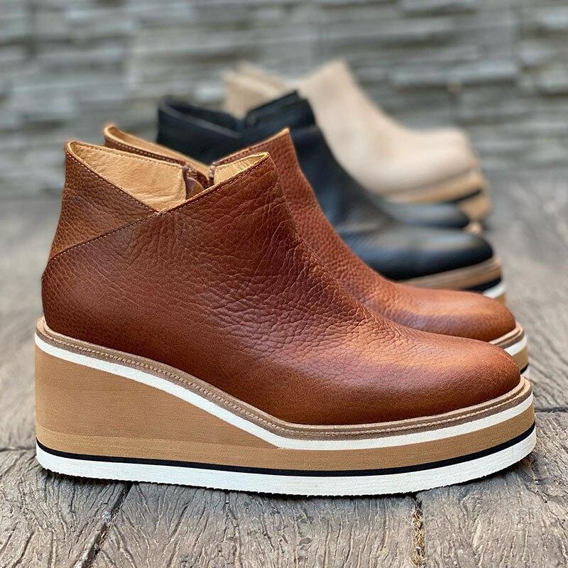 Dame støvler | Enkeltstøvler med plateau og moderne snit