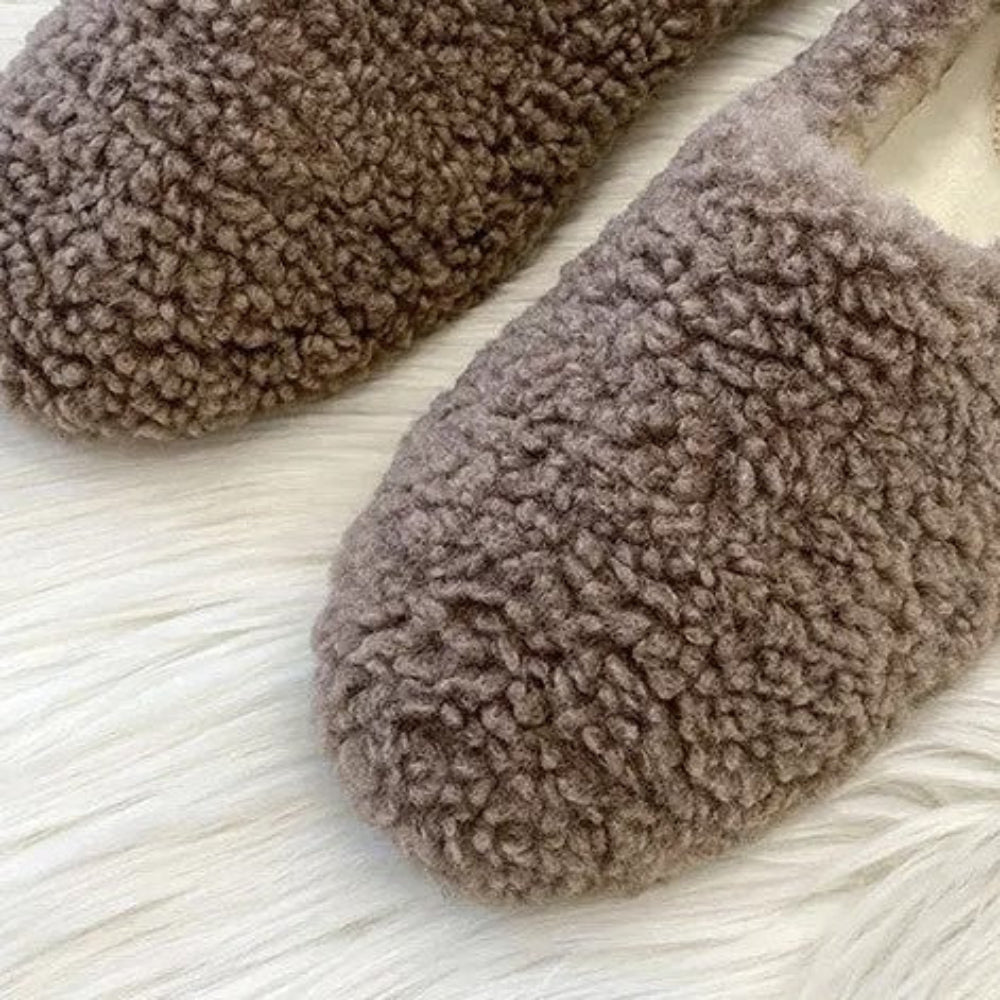 Dame hjemmesko | Bløde ballerinaer i hyggeligt vinterdesign