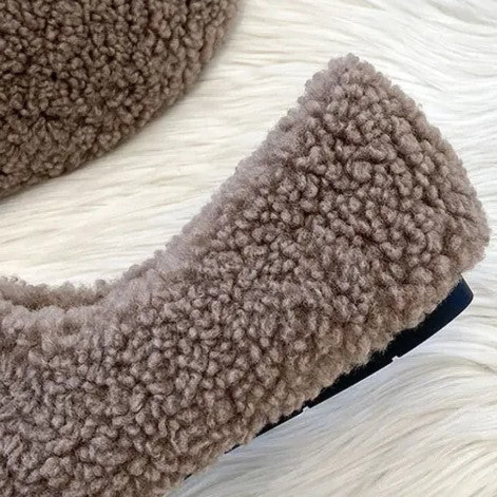 Dame hjemmesko | Bløde ballerinaer i hyggeligt vinterdesign