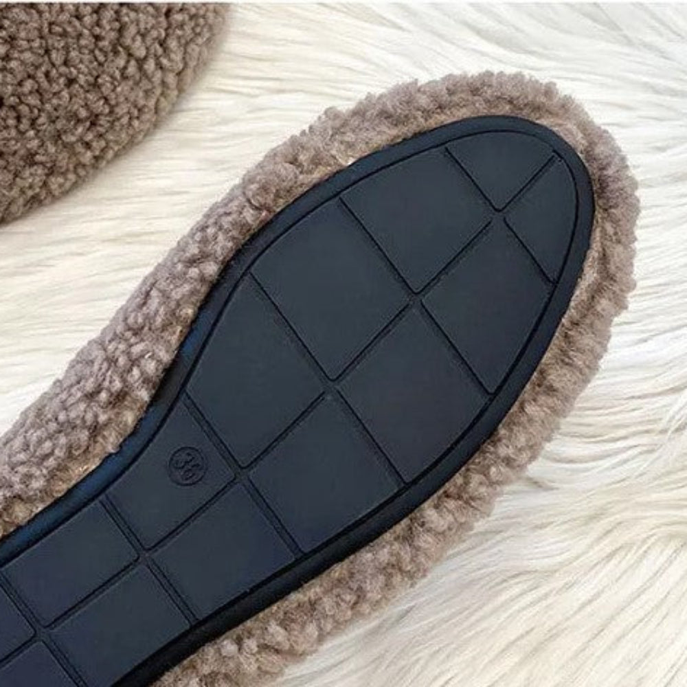 Dame hjemmesko | Bløde ballerinaer i hyggeligt vinterdesign