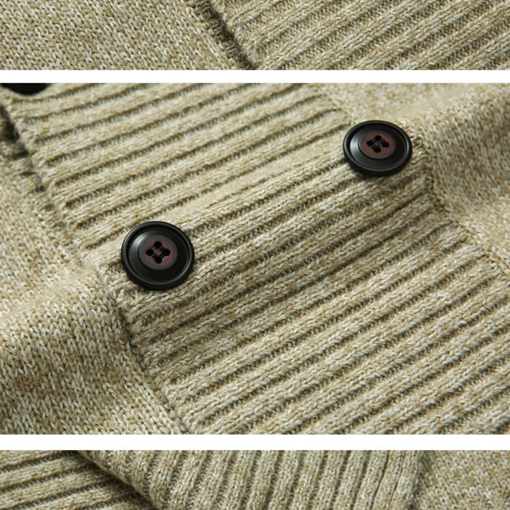 Herre cardigan med dobbelt 9