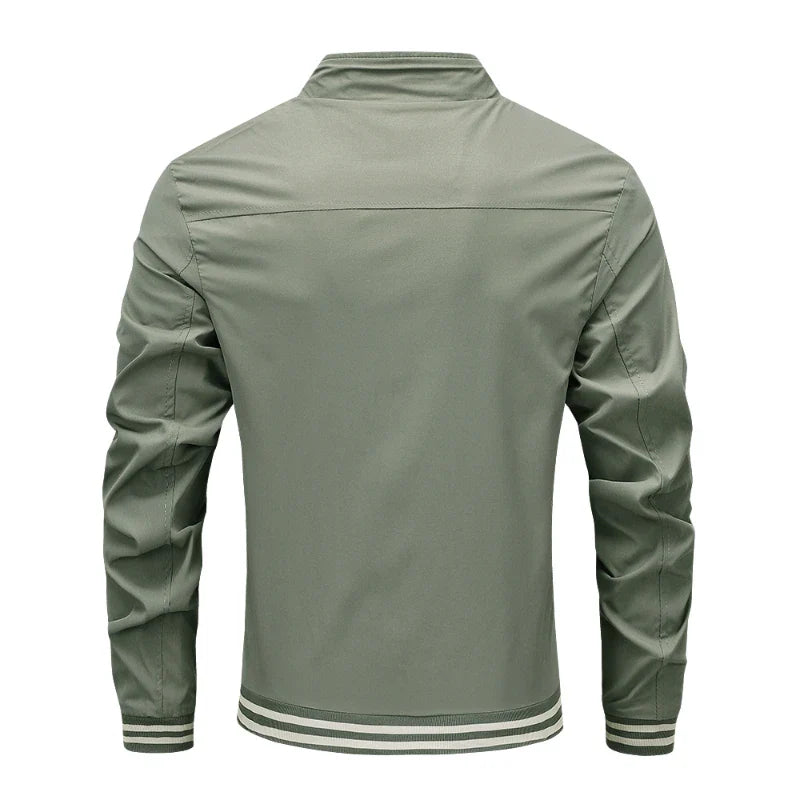 Veste mi-longue pour homme | Veste légère avec un col élégant et une fermeture à glissière