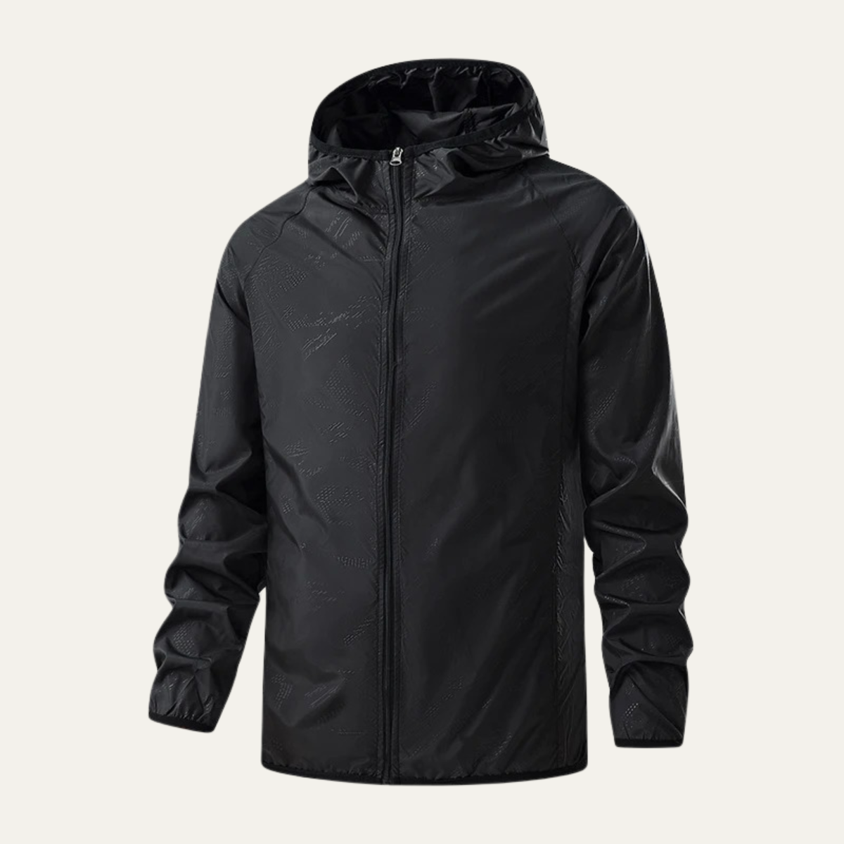 Veste d'été pour homme | Veste légère coupe-vent avec capuche et fermeture éclair