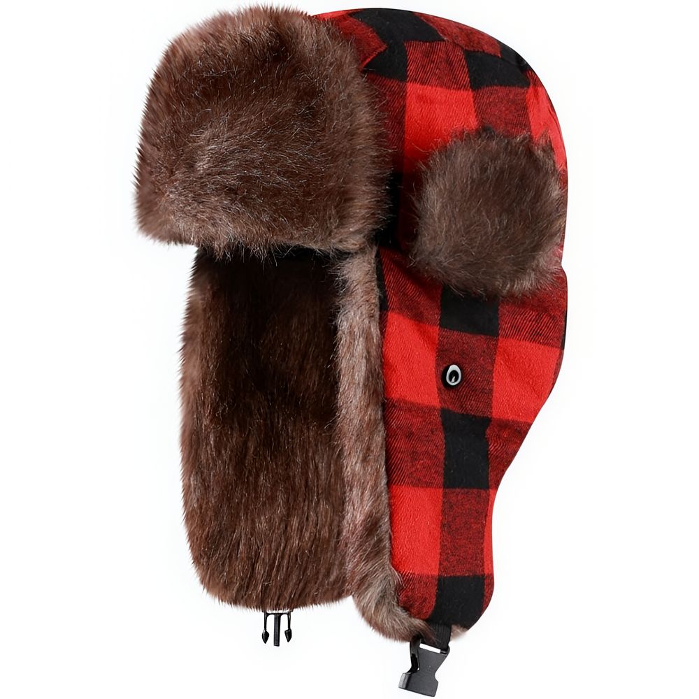 Herre trapper vinterhat | Varm hue med faux pels og øreklapper