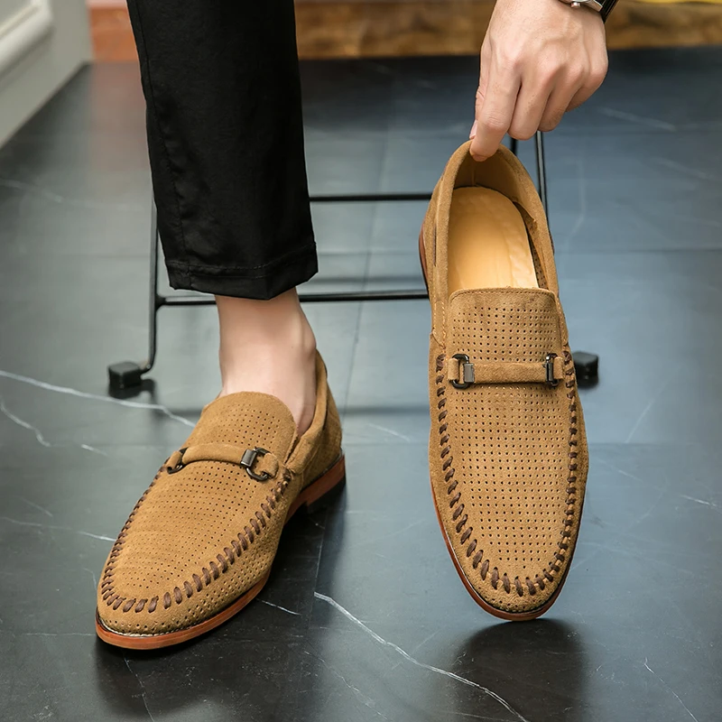 Mocassins pour homme | Mocassins élégants à enfiler avec perforations
