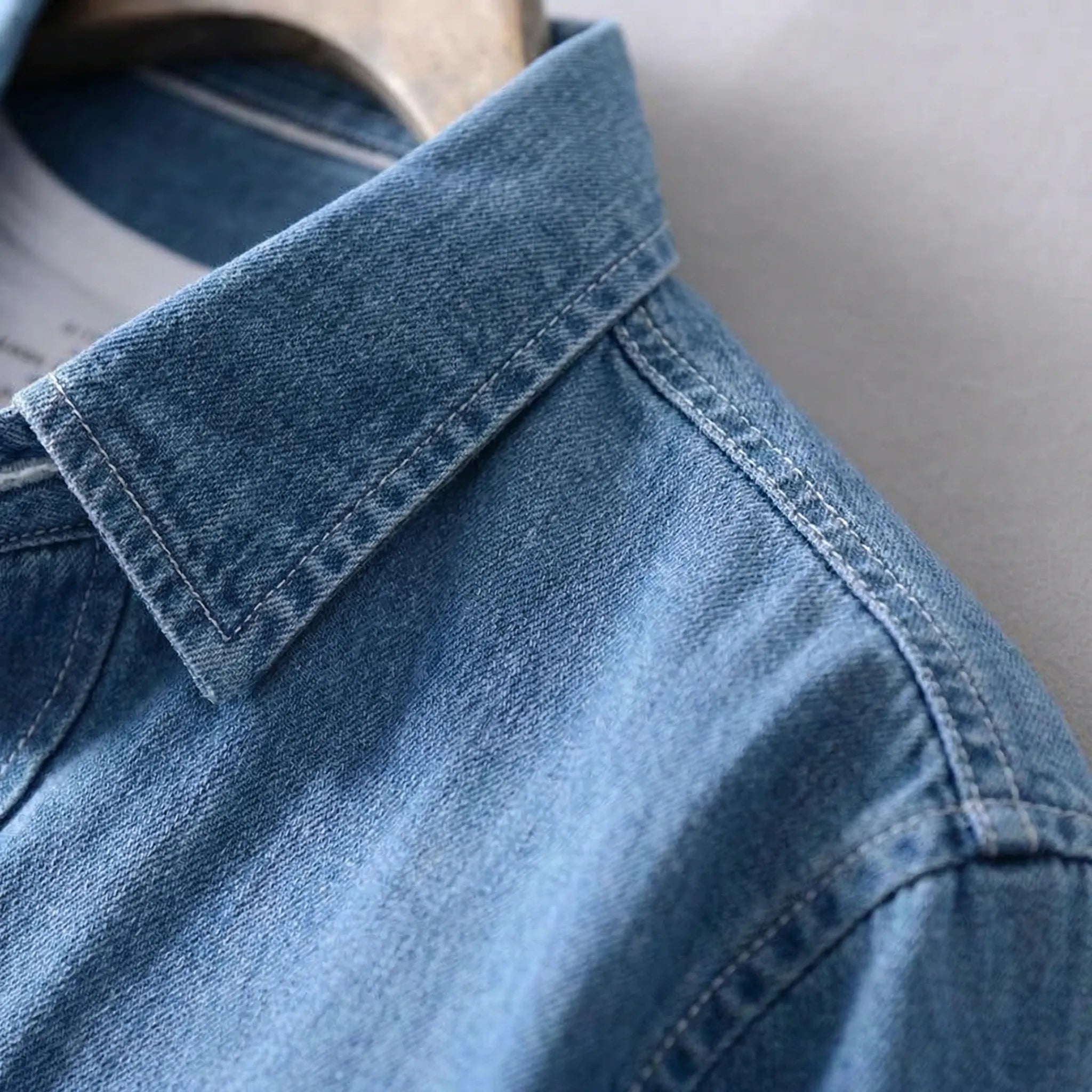 Herreskjorte | Casual skjorte med knaplukning og brystlomme