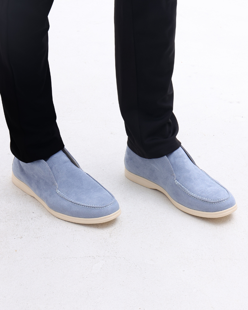 Herresko i ruskind | Slip-ons med komfortabel sål