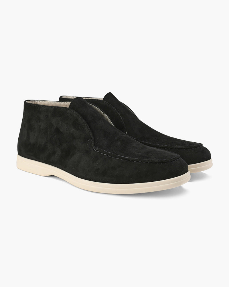 Herresko i ruskind | Slip-ons med komfortabel sål