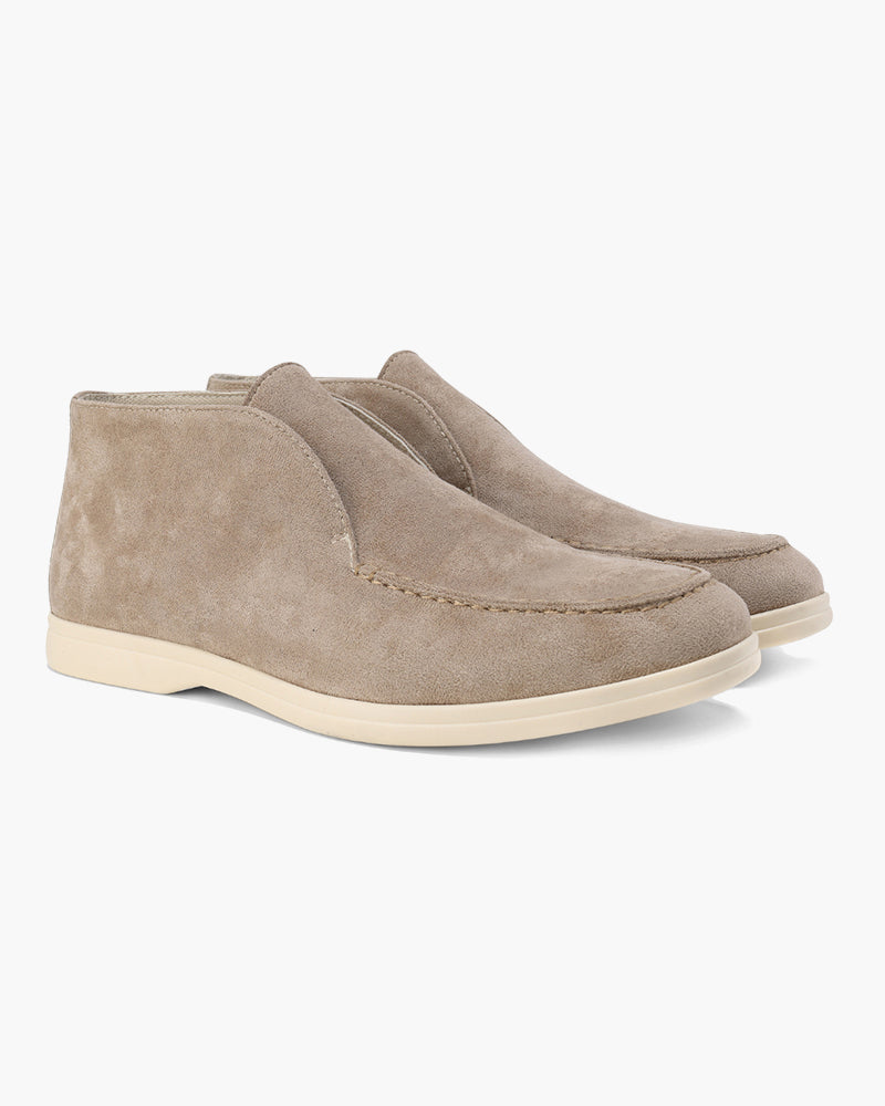 Herresko i ruskind | Slip-ons med komfortabel sål