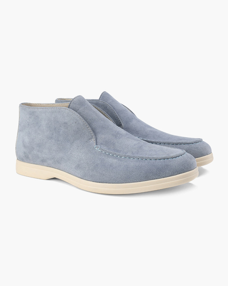 Herresko i ruskind | Slip-ons med komfortabel sål
