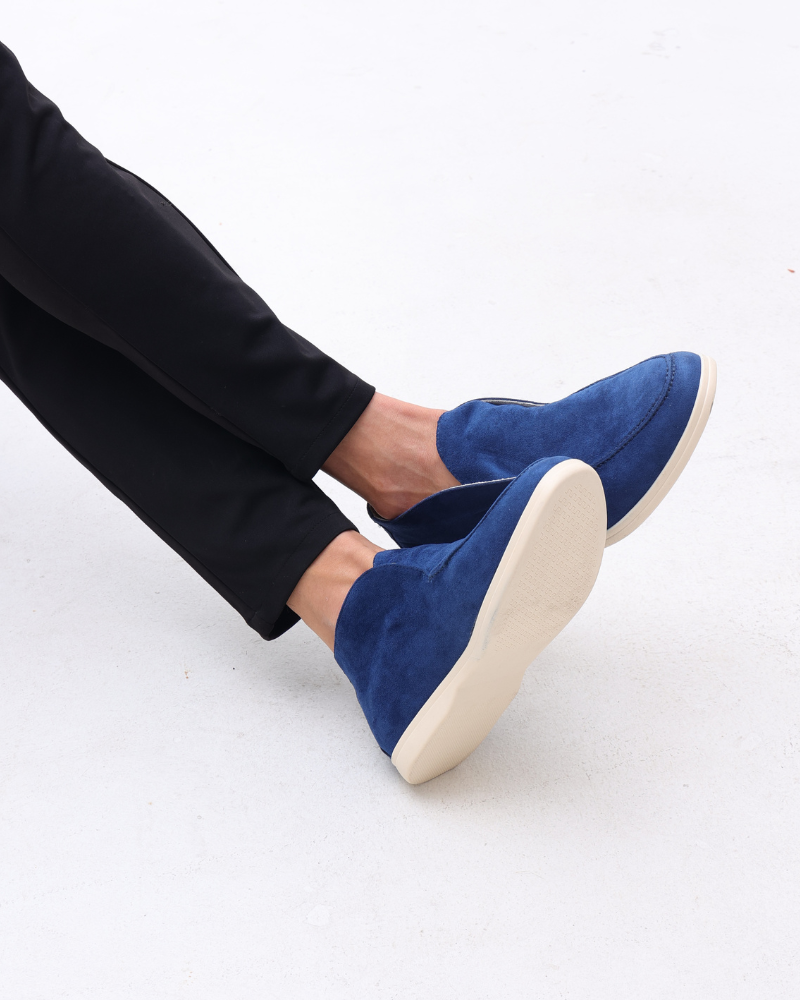 Herresko i ruskind | Slip-ons med komfortabel sål
