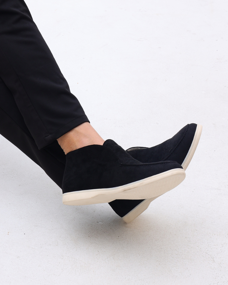 Herresko i ruskind | Slip-ons med komfortabel sål