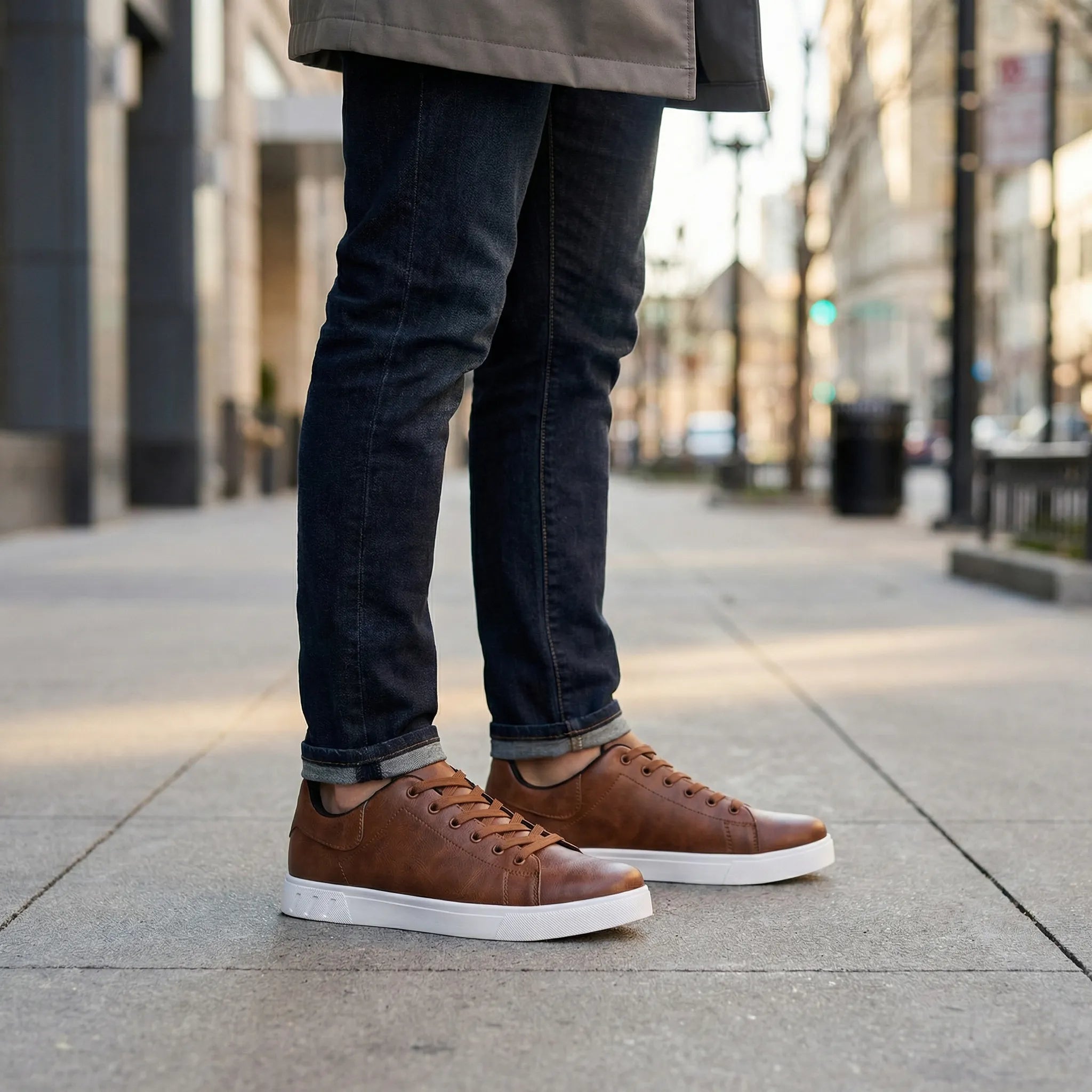 Herresneakers | Low-top sneakers med snørebånd