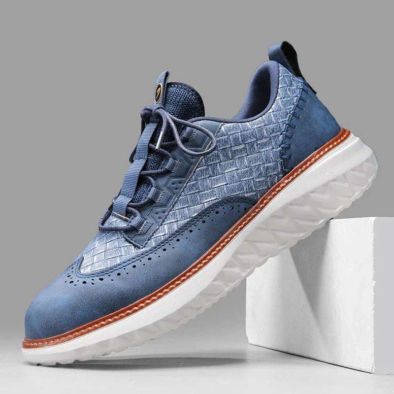 Herresneakers | Oxford sneaker med præget detalje og dæmpende sål