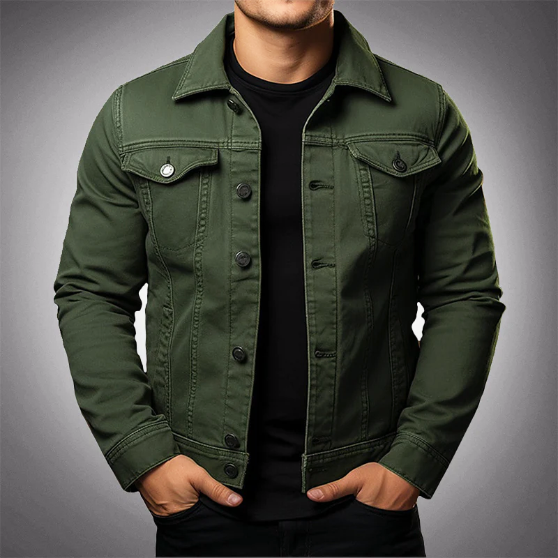 Jakke herre | Slim fit denimjakke