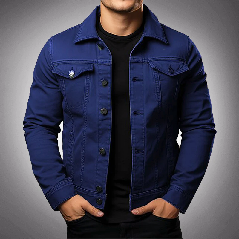 Jakke herre | Slim fit denimjakke