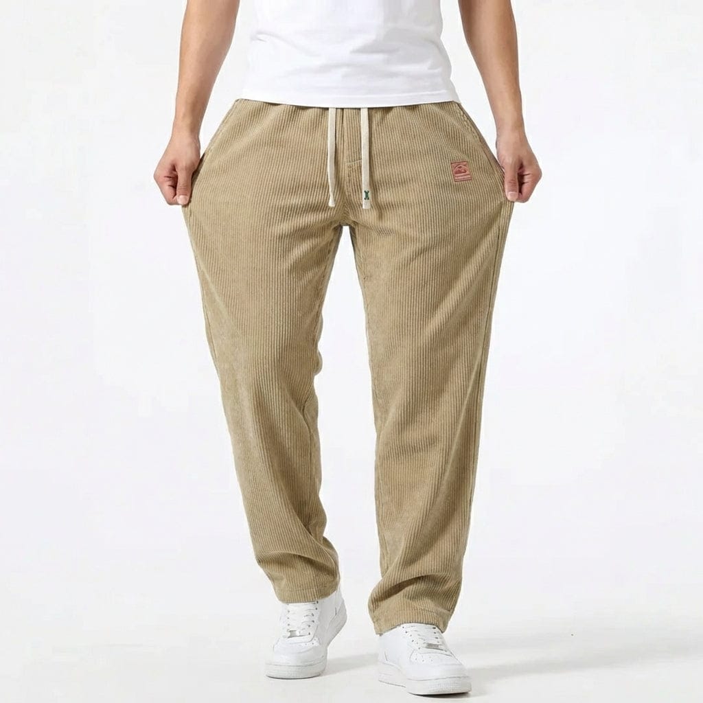 Pantalons de jogging pour homme | Pantalons larges en velours à la coupe décontractée