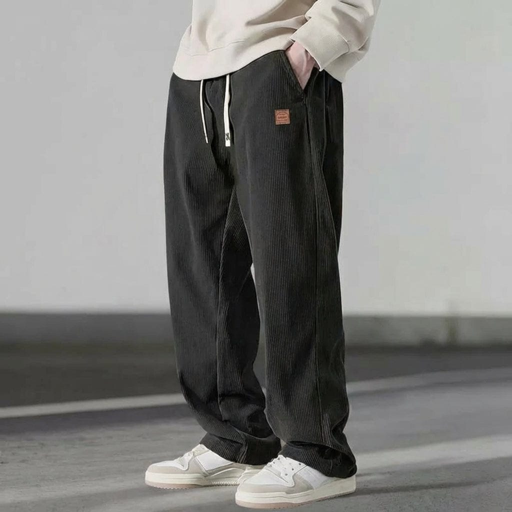 Pantalons de jogging pour homme | Pantalons larges en velours à la coupe décontractée