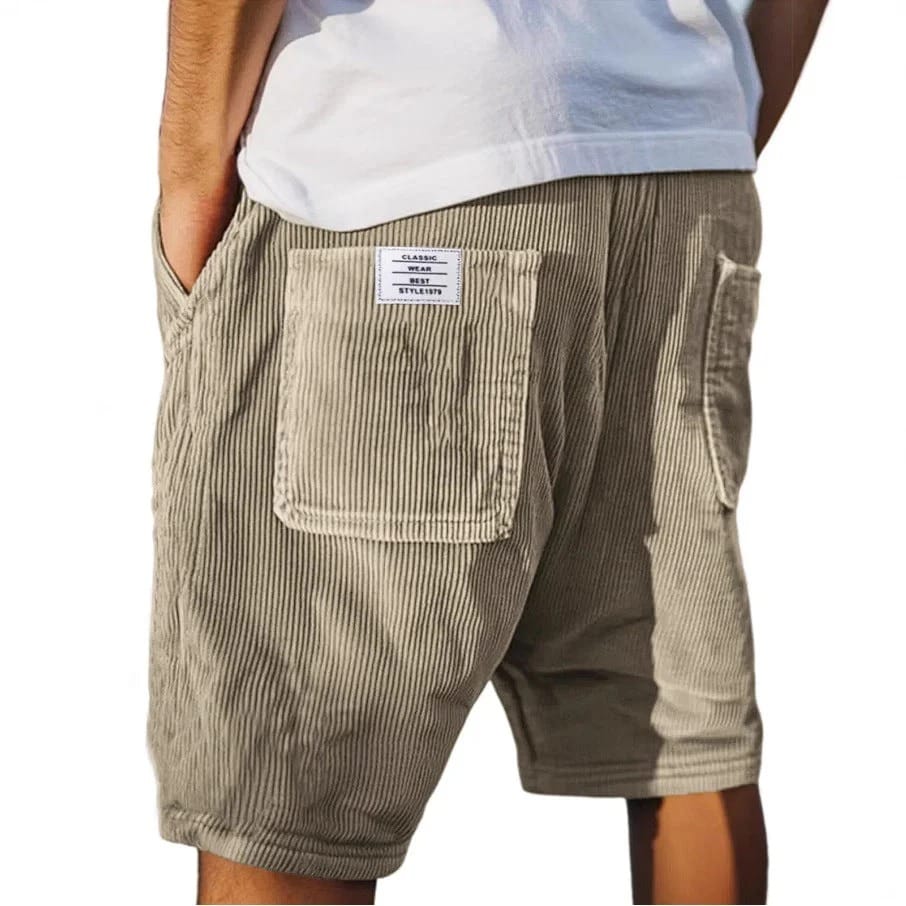 Korte bukser herre | Luksus corduroy sommershorts