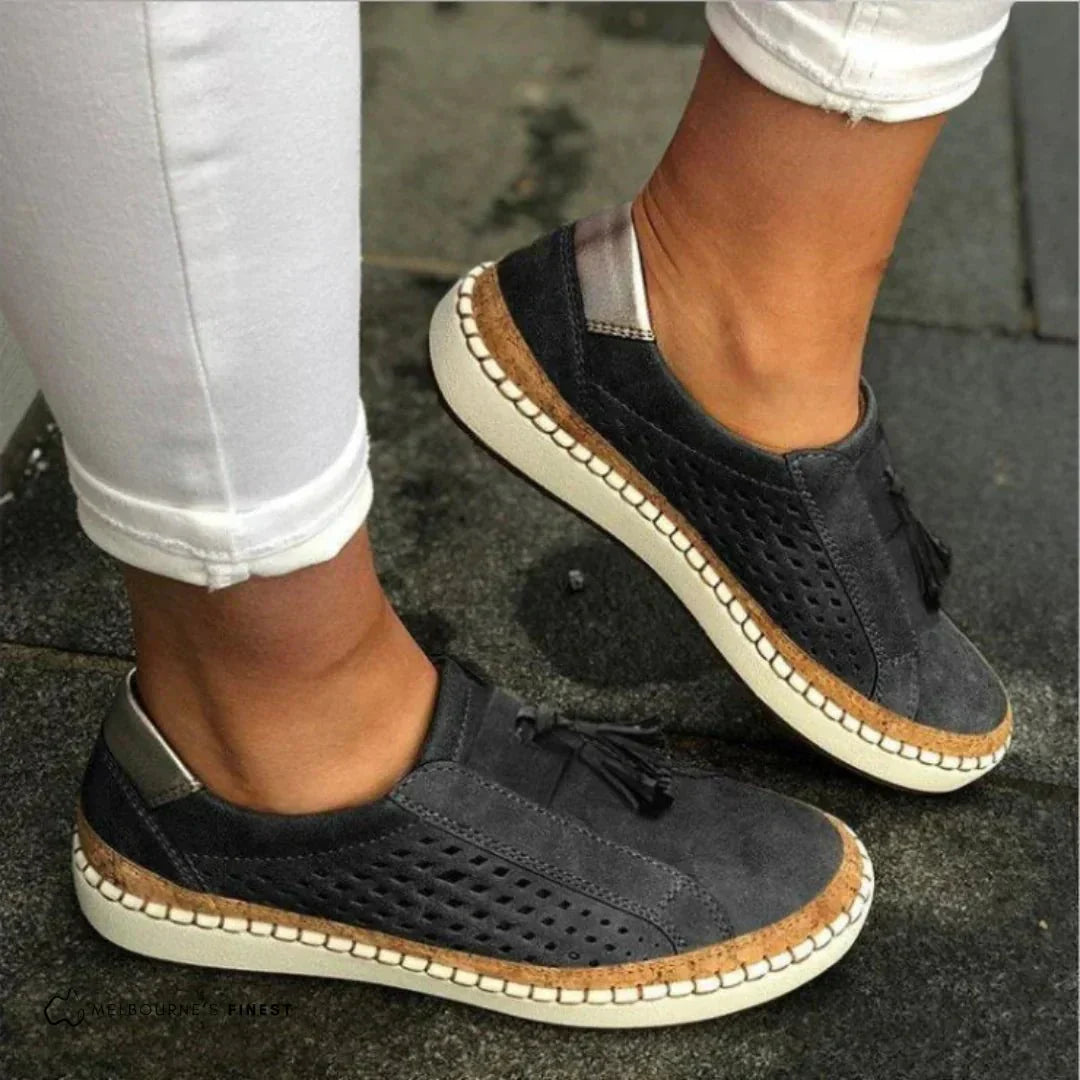 Loafers dame | Casual slip-on sko med perforering