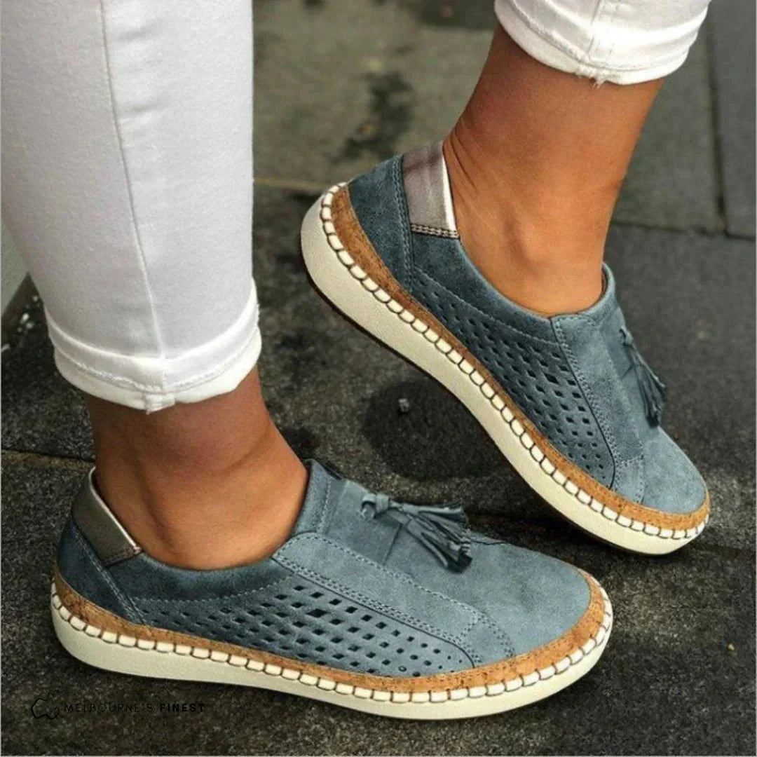 Loafers dame | Casual slip-on sko med perforering