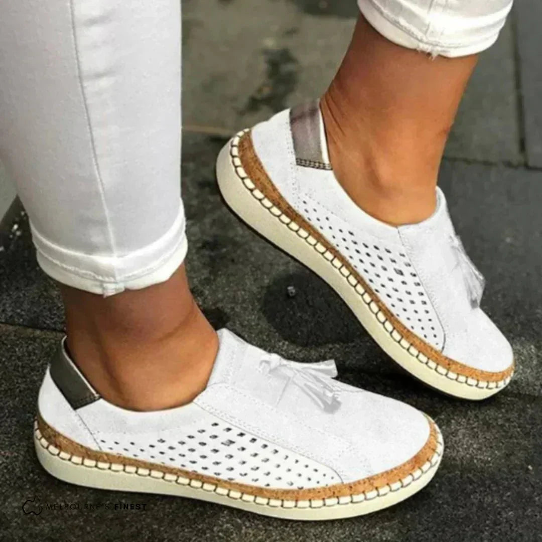 Loafers dame | Casual slip-on sko med perforering