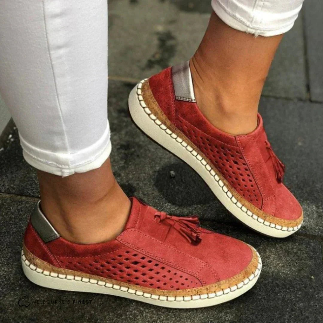 Loafers dame | Casual slip-on sko med perforering
