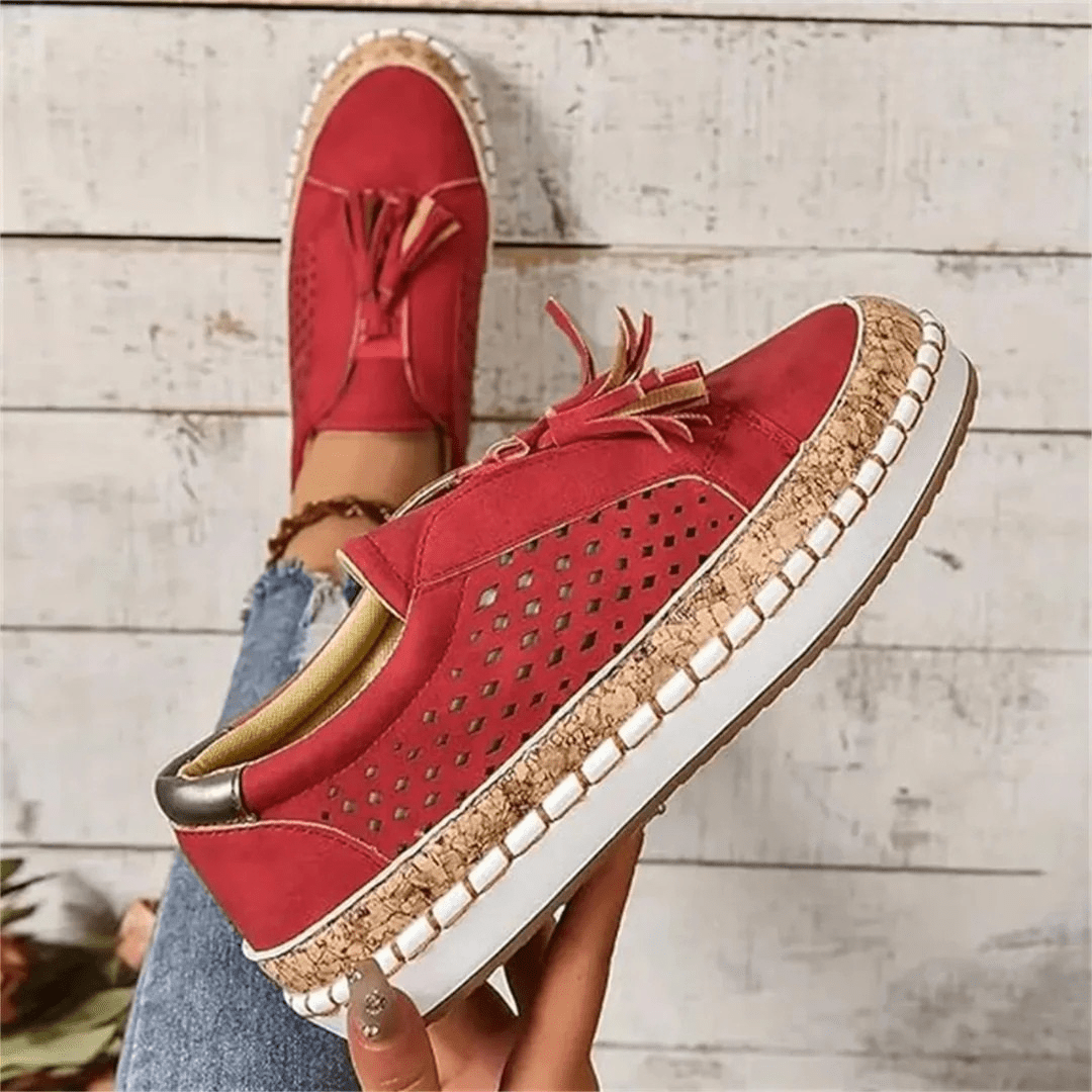 Loafers dame | Casual slip-on sko med perforering
