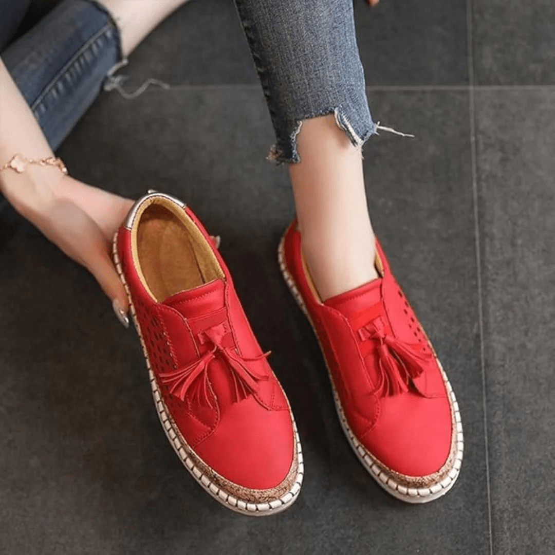 Loafers dame | Casual slip-on sko med perforering