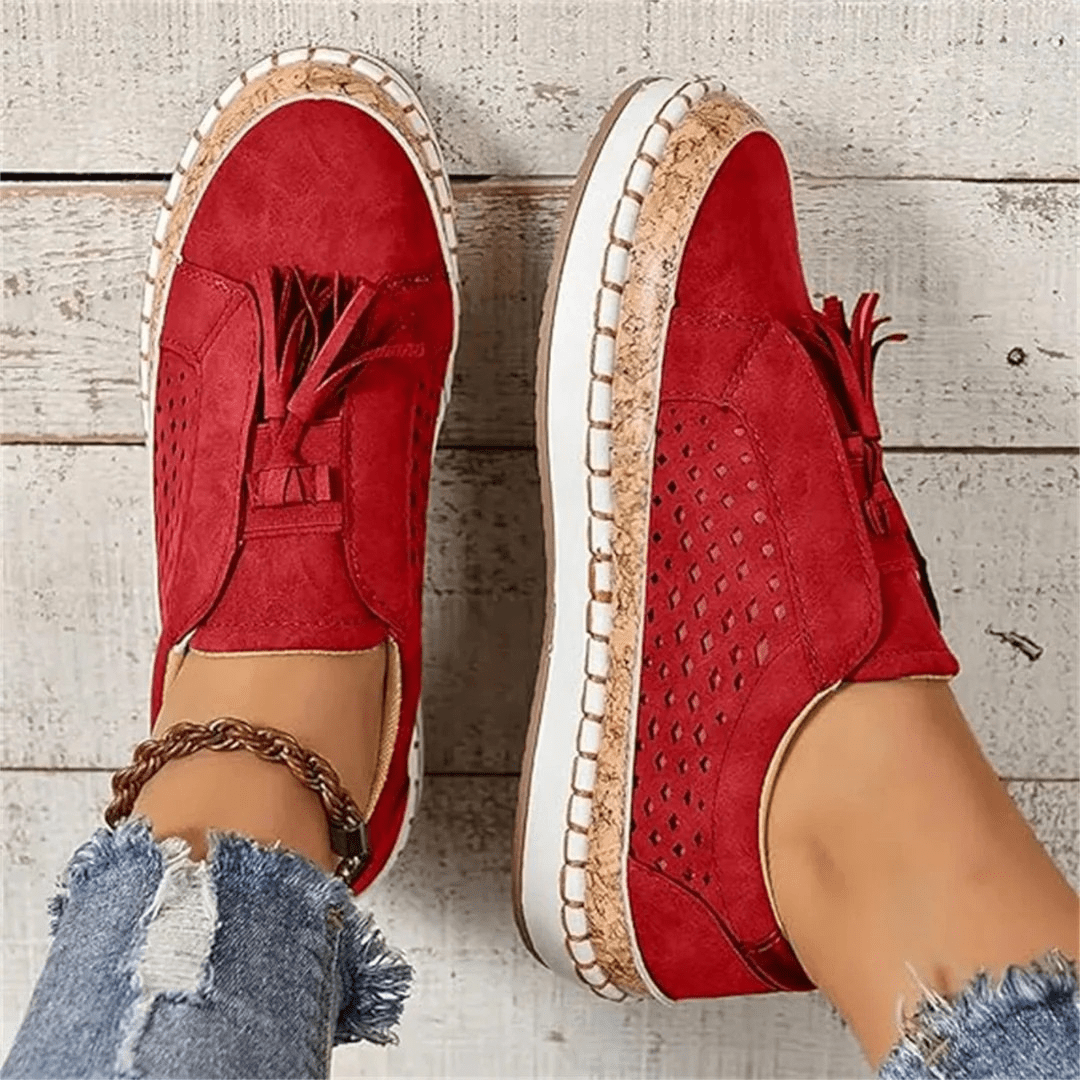 Loafers dame | Casual slip-on sko med perforering