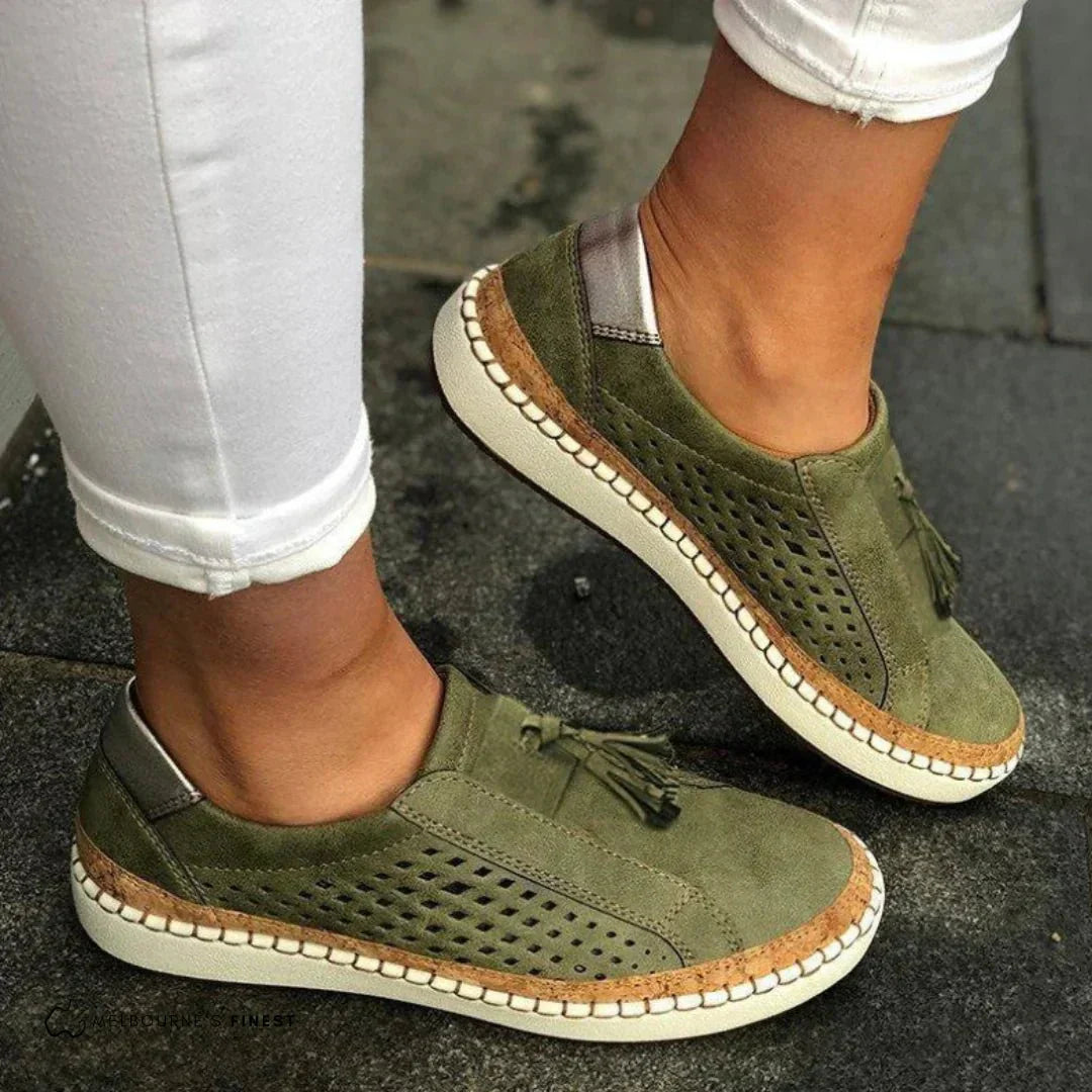 Loafers dame | Casual slip-on sko med perforering