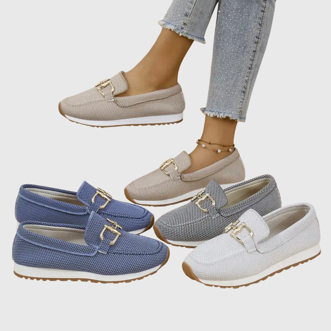 Loafers dame | Casual slip-on sko med sporty sål