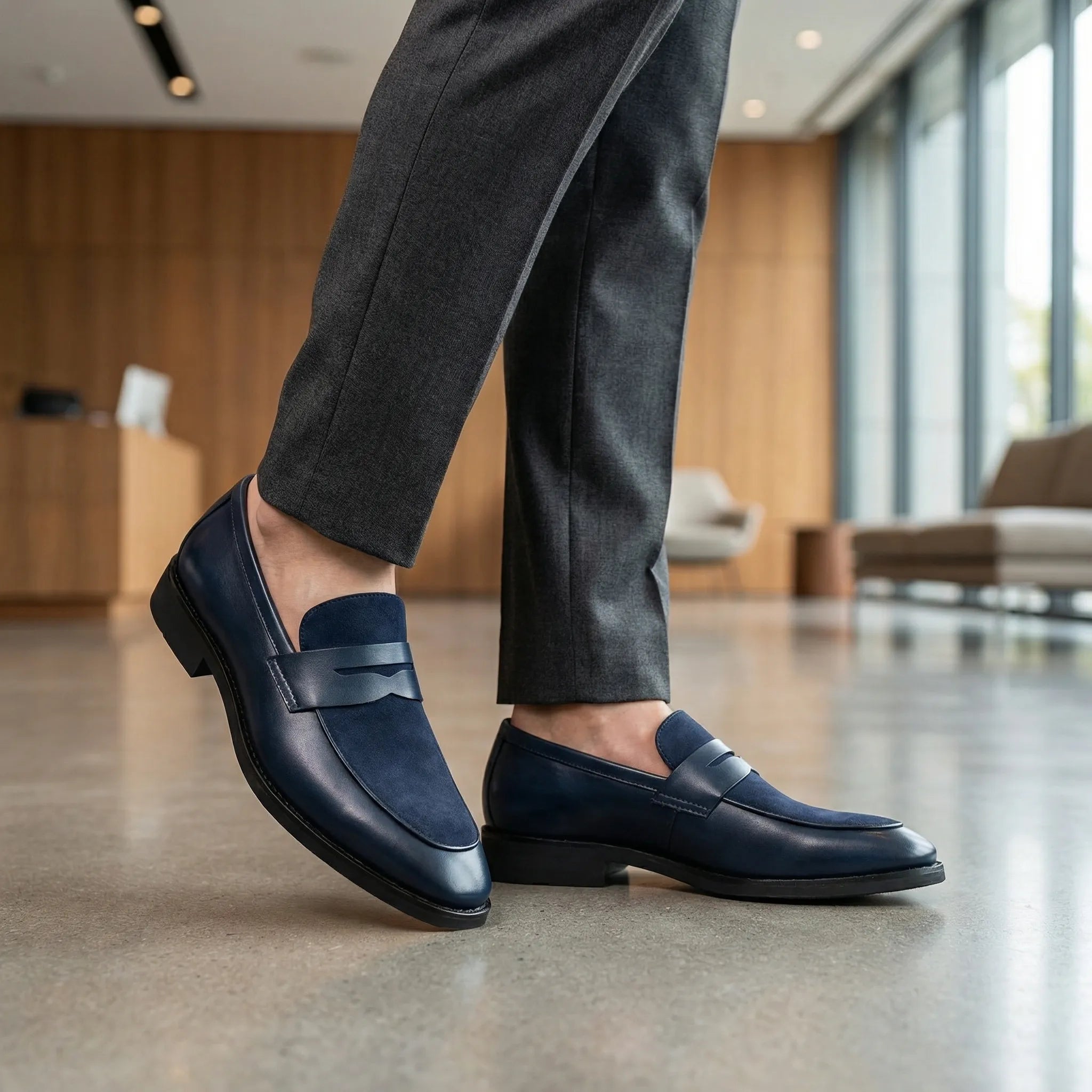 Loafers herre | Elegante slip-on sko med penny-detalje