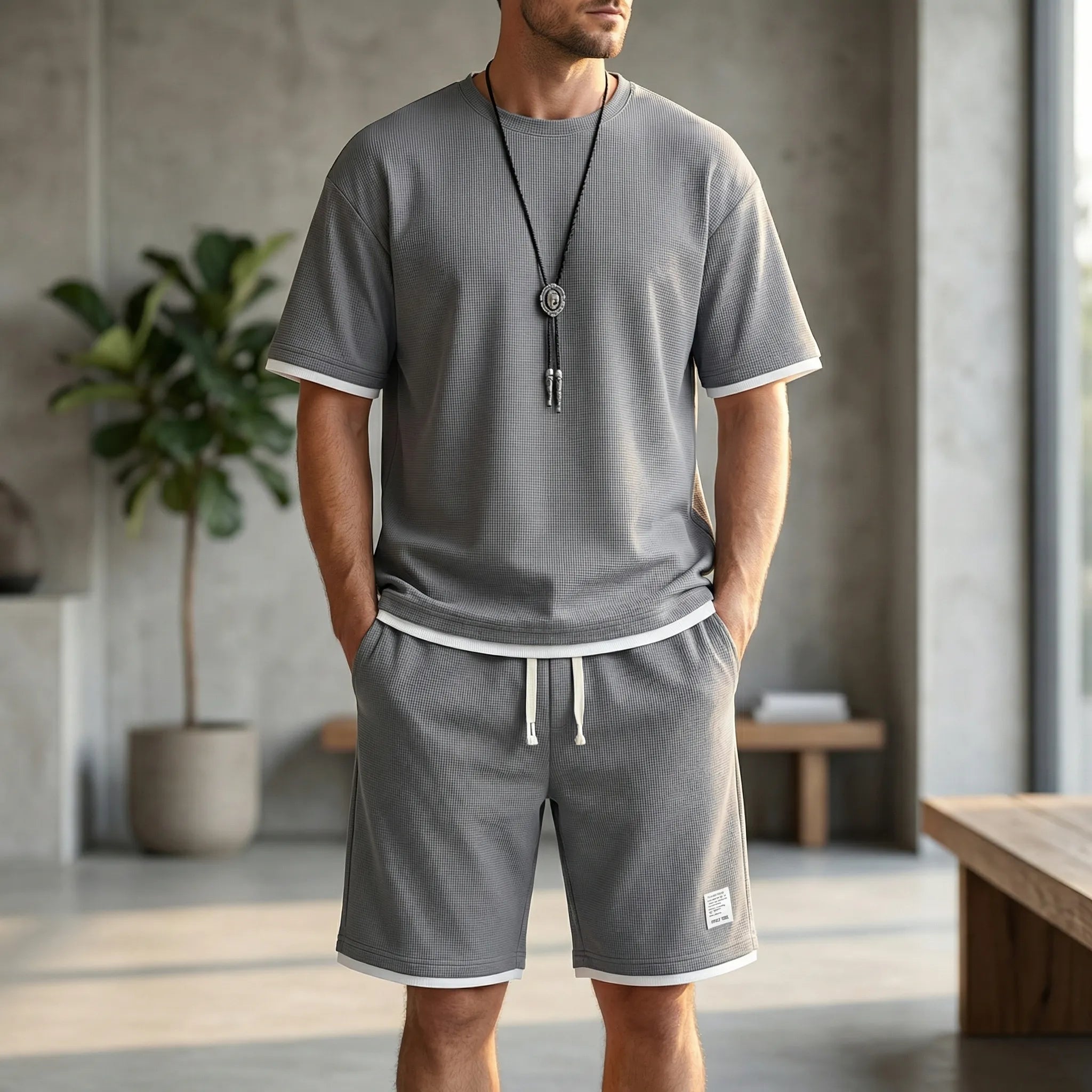 Loungewear-sæt til mænd | Relaxed fit t-shirt og bukser