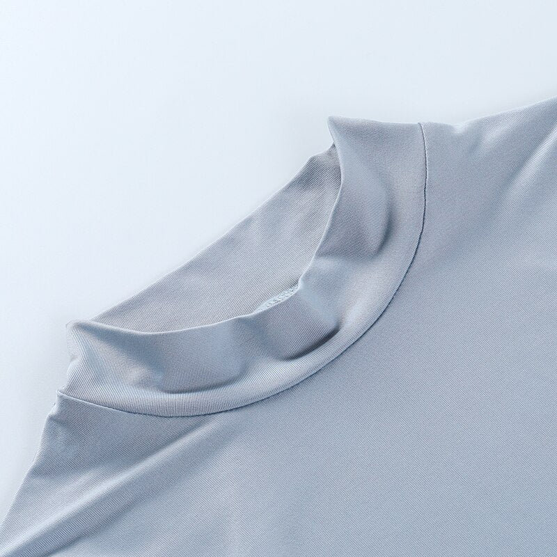 Loungewear sæt dame | Crop top med lange ærmer og brede bukser